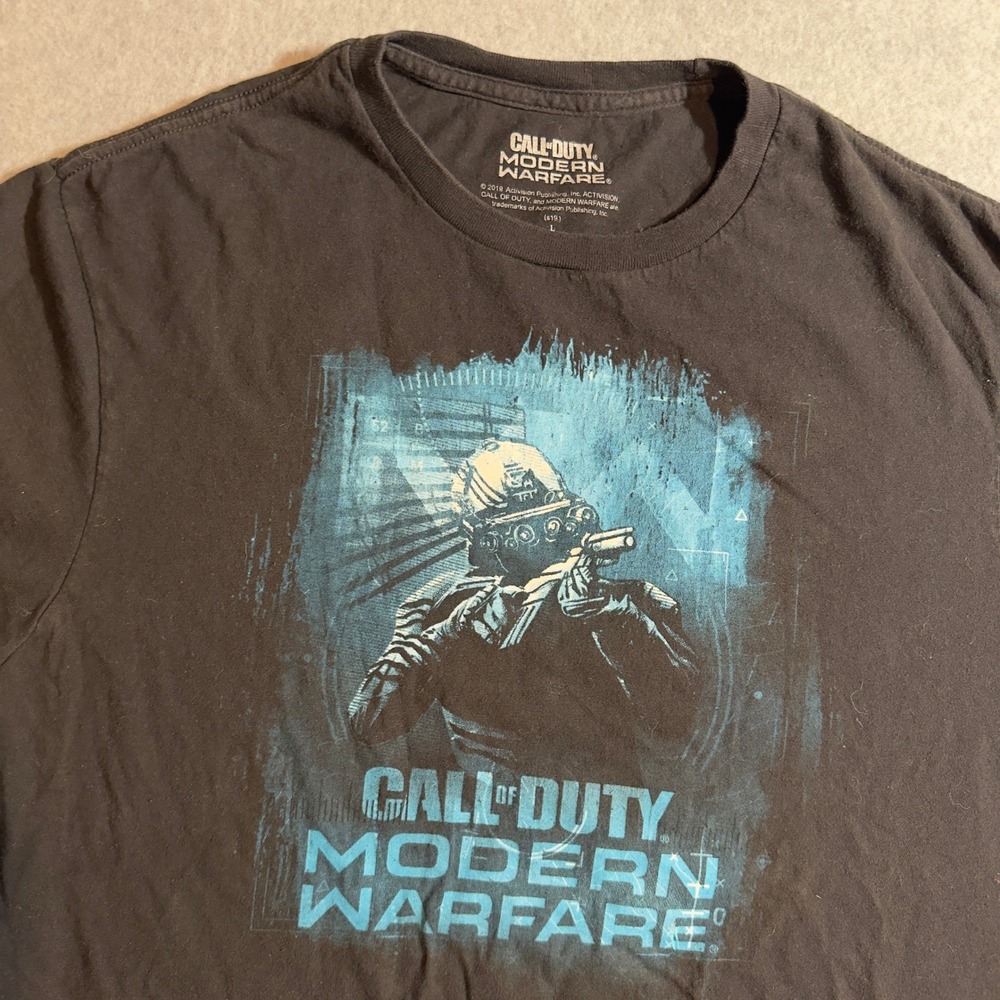 Call of Duty Modern Warfare T Shirt 2019 Mens Black Large Activision MW Shirt